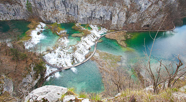 parco nazionale plitvice - plitvice lakes national park water lake national park foto e immagini stock