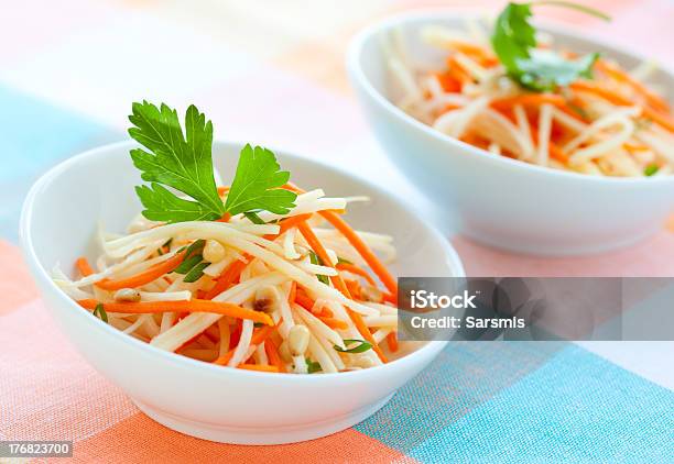 Kohlrabi And Carrot Salad Stock Photo - Download Image Now - Appetizer, Bowl, Cabbage