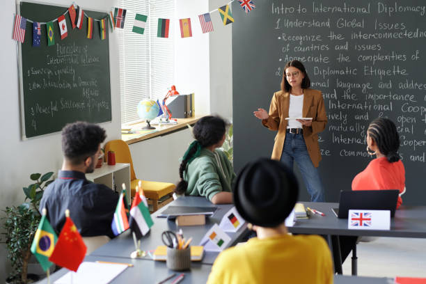 istock Students listening to teacher at lesson 1768241839