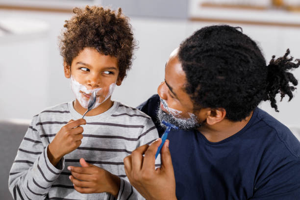 istock I am shaving just like my dad! 1768243776