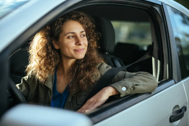 istock Woman drives a car 1768244462