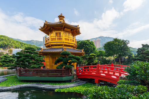 The Golden Pavilion in Nan Lian Garden, Hong Kong