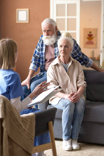 istock Senior couple having consultation with doctor 1768244814