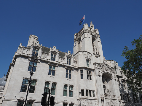 The Supreme Court of the United Kingdom Middlesex Guildhall in London, UK