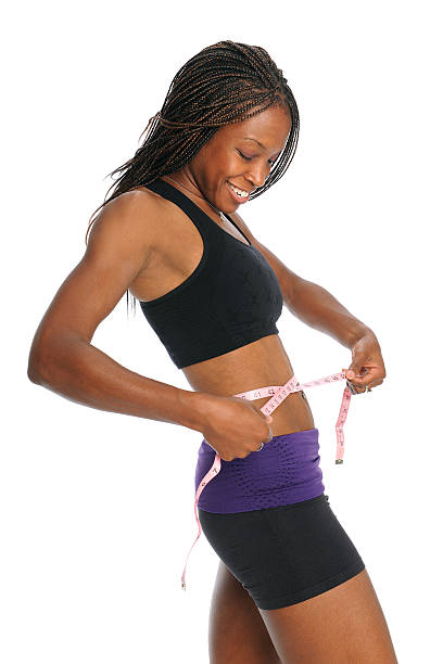 istock Young Woman Measuring Waist 176824650