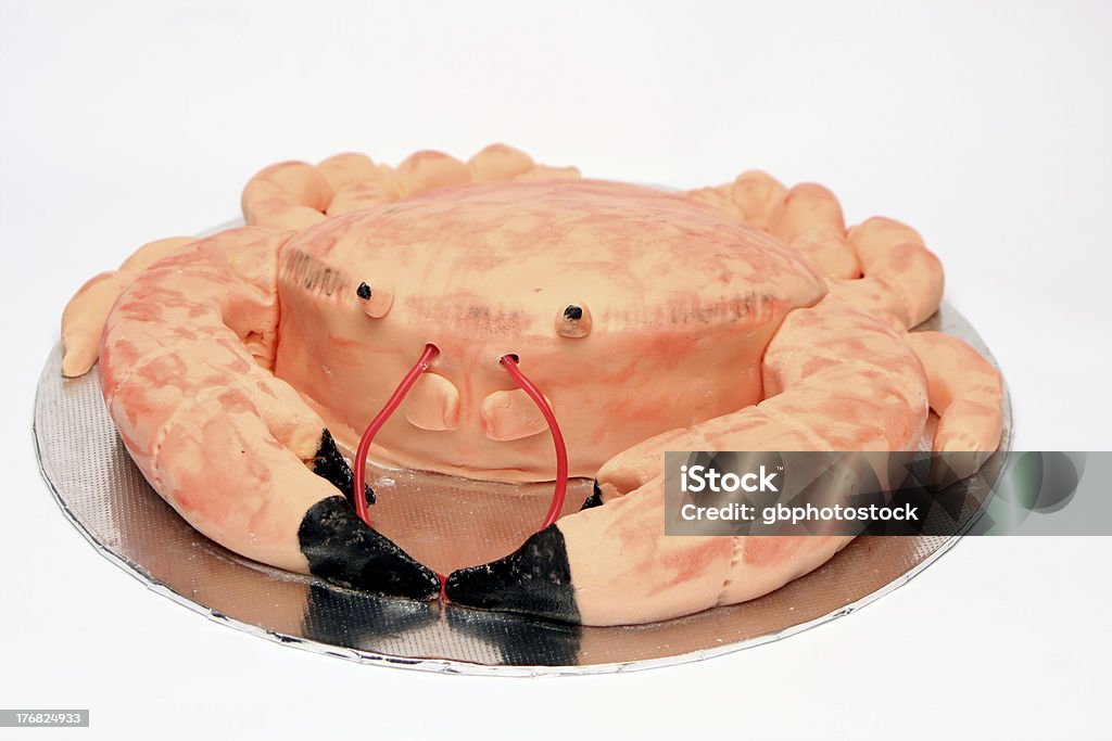Krab Krój tort urodzinowy - Zbiór zdjęć royalty-free (Ciasto)