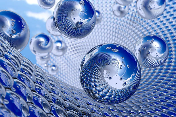 nanoscape. - nanotechnology fractal science mathematics foto e immagini stock