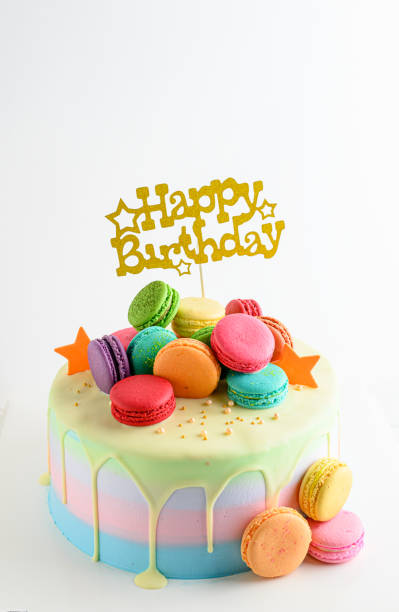 istock Delicious birthday cake with candle on light blue background.panoramic cover or banner concept. 1768254630