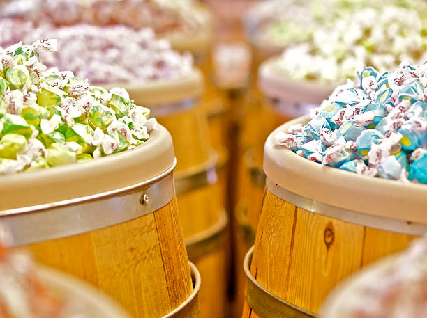old fashion candy store stock photo