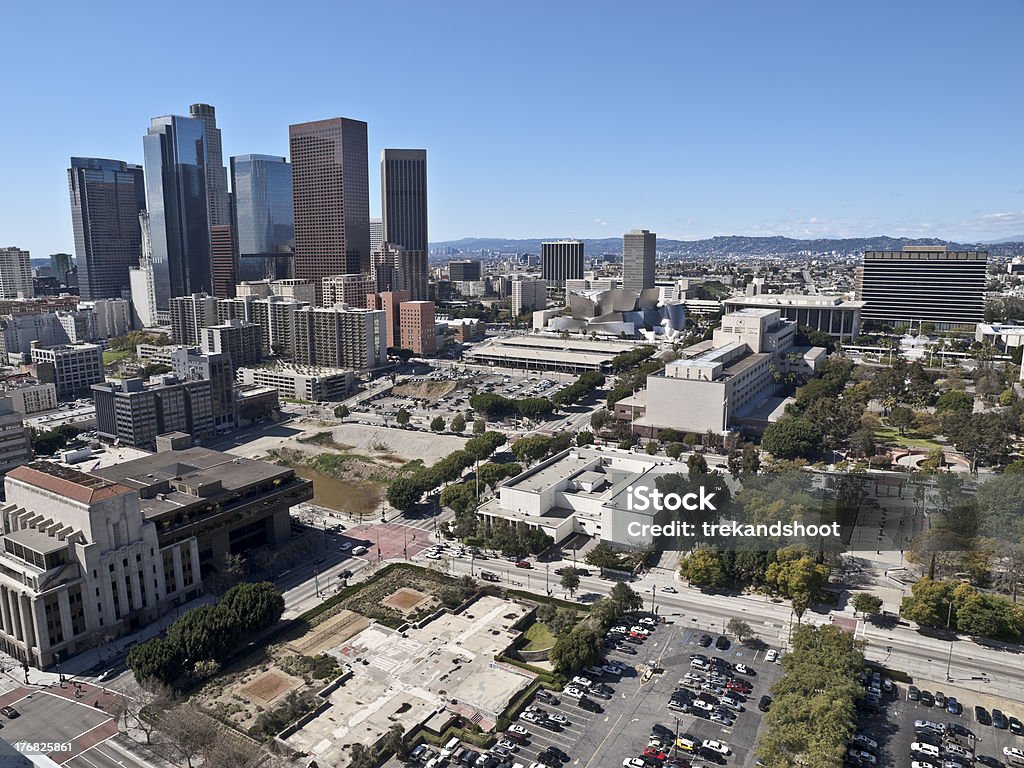 Where's the Smog? Los Angeles on a rare smog-less winter day. Aerial View Stock Photo