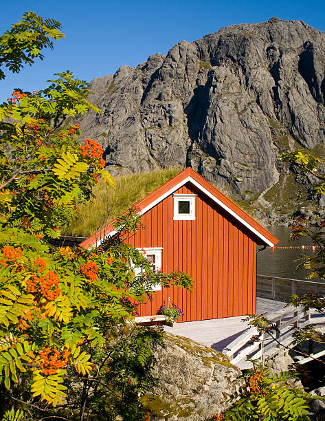 Norwegian Fisher House stock photo
