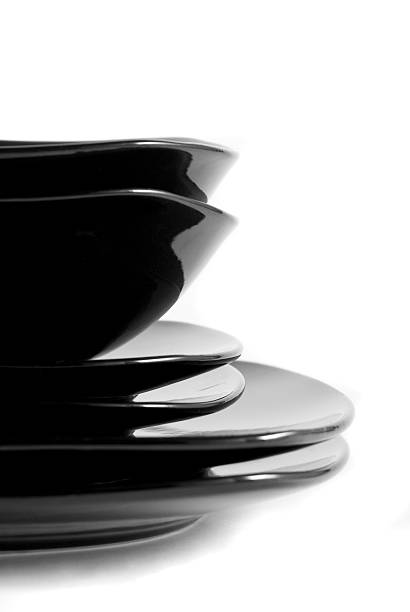 Cтоковое фото Тарелки и посуда черный