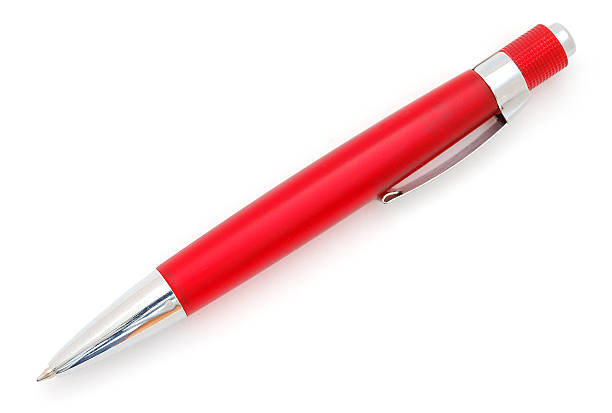 istock A close up of a red and silver pen 176827051