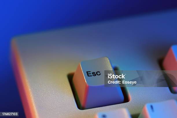 Escápese De Esc Foto de stock y más banco de imágenes de Tecla Escape - Tecla Escape, Tecla de ordenador, Azul