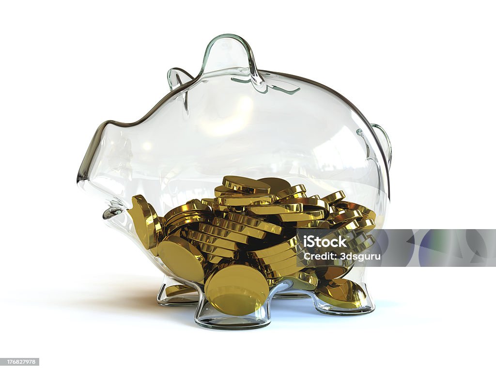 Metade Piggy Bank - Foto de stock de Bringing Home The Bacon-provérbio em inglês royalty-free