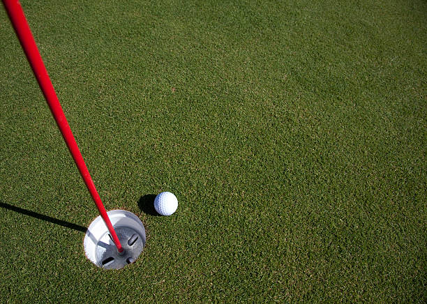 istock Golf ball near hole 176828238