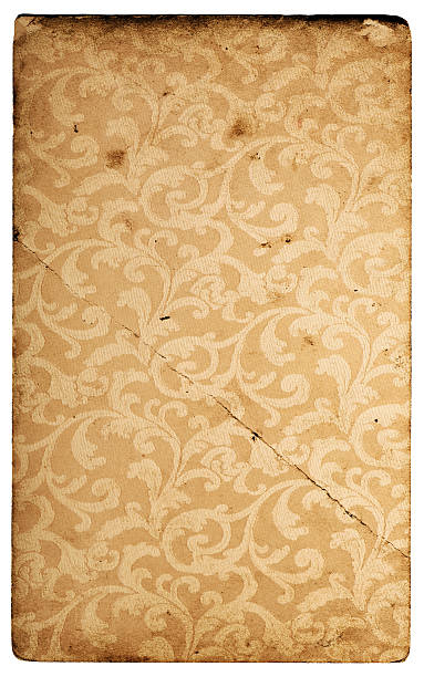 istock Old Faded Brown and Yellow Wallpaper 176828853