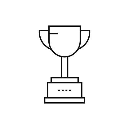 WINNER CUP Line Icon Vector Illustration. Icon Design for Logo, Mobile App, Website, UI, UX, Sign, Symbol.