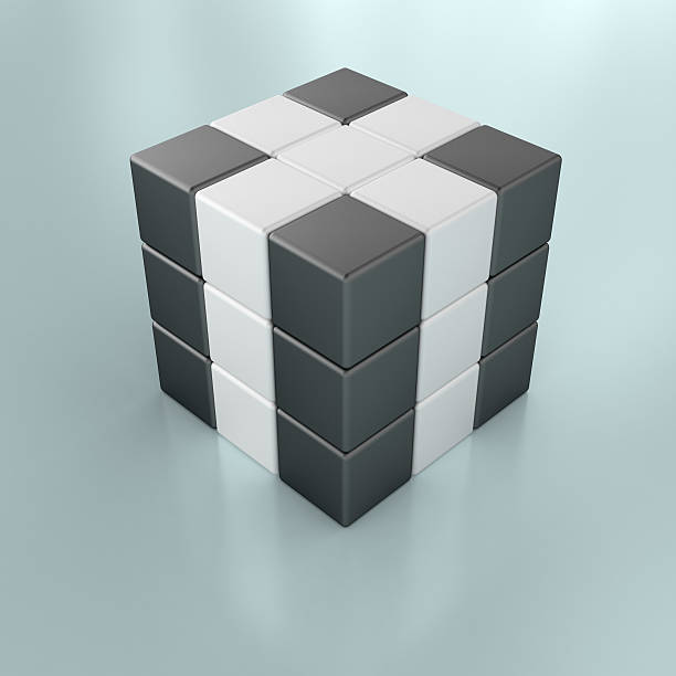 abstract cubes stock photo