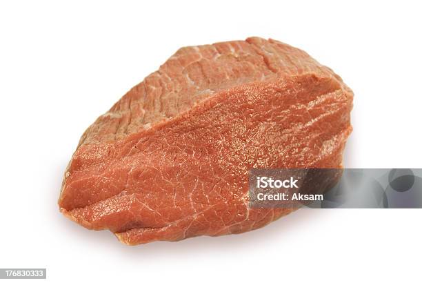 Piece Of Crude Meat Stock Photo - Download Image Now - Beef, Color Image, Cut Out