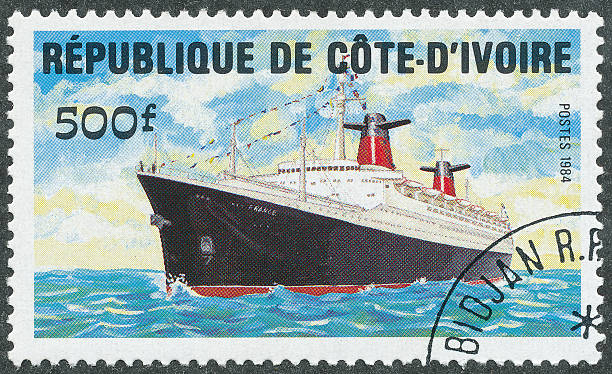 istock Stamp  shows image of a Passenger ship 176831175