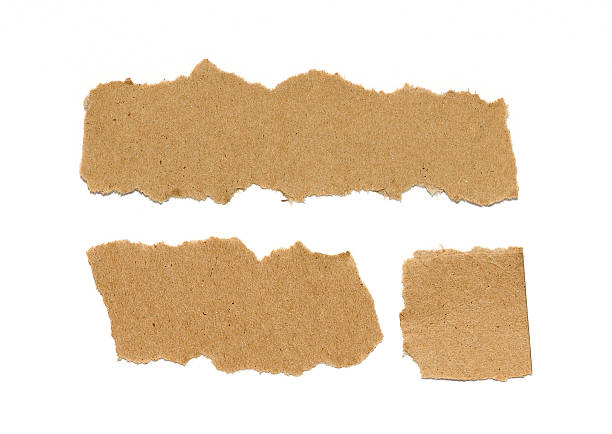 Real Cardboard Paper Pieces Real Cardboard Paper Pieces torn brown paper stock pictures, royalty-free photos & images