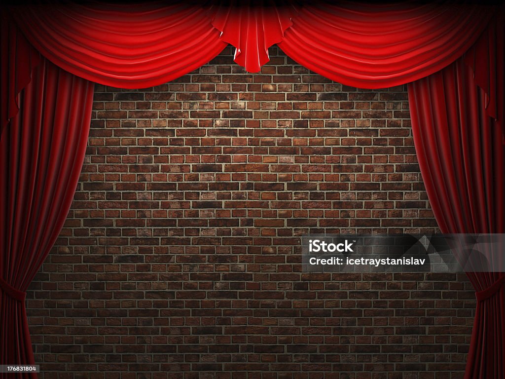 red velvet curtains  Architecture Stock Photo