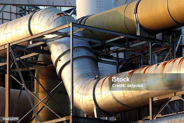 Industrial Pipes Stock Photo - Download Image Now - Architecture, Built Structure, Close-up