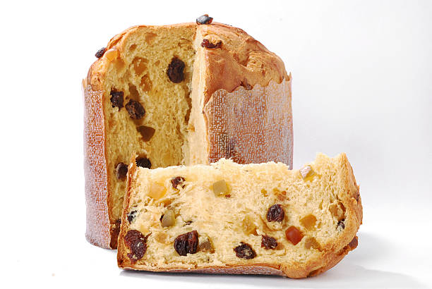 panettone. - fruitcake christmas christmas cake food stock-fotos und bilder