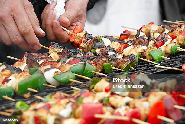 Photo libre de droit de Chachlik banque d'images et plus d'images libres de droit de Aliment - Aliment, Aliments et boissons, Barbecue