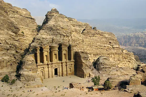 "View  of the Monastery Ad-Deir in Petra, Jordan.See also my lightbox Jordan"