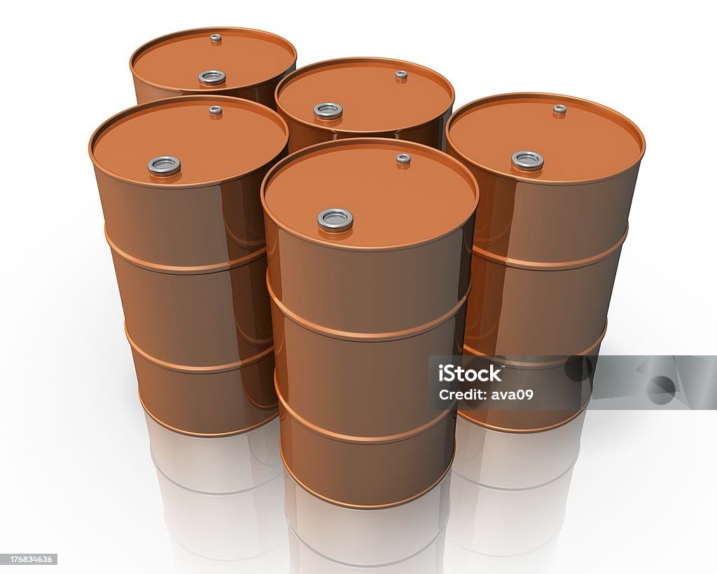 Oil Barrels Orange Oil Barrels Barrel Stock Photo