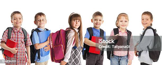 Happy Schoolchild Stock Photo - Download Image Now - 6-7 Years, Backpack, Boys