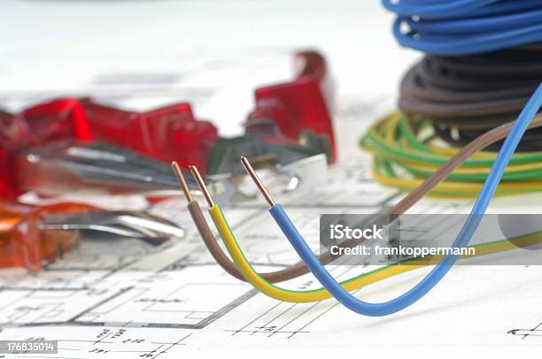 Architectural Drawing Stock Photo - Download Image Now - Power Cable, Architect, Blueprint