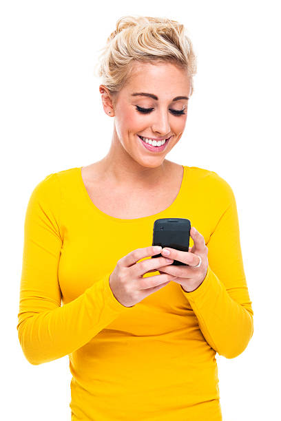 istock Woman Typing and Reading Texts on Her Cell Phone 176835469