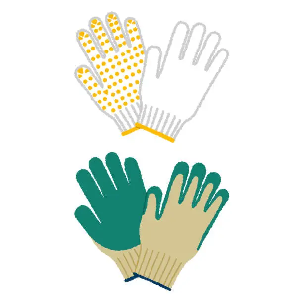 Vector illustration of Work gloves