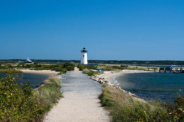 istock Beautiful sandy ocean path leading to a lighthouse 176836846