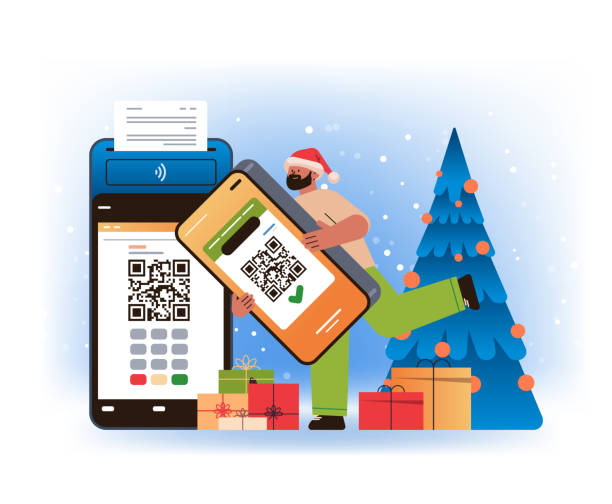 Code With Santa 110+ Santa Claus And Qr Code Stock Photos, Pictures & Royalty-Free ...