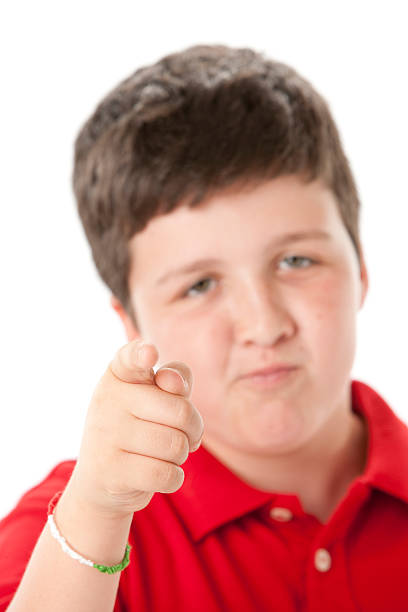 istock Boy Pointing His Finger Closeup Headshot 176836926