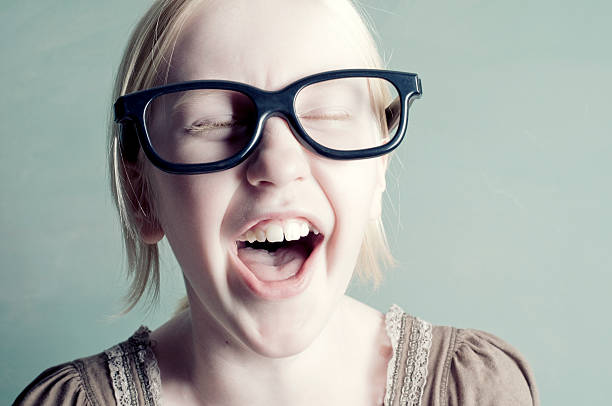 istock Happy Nerd Girl in Studio Series 176836929