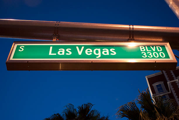 Las Vegas Boulevard Sign stock photo