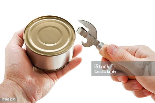 Canned Food Stock Photo - Download Image Now - Aluminum, Blank, Can