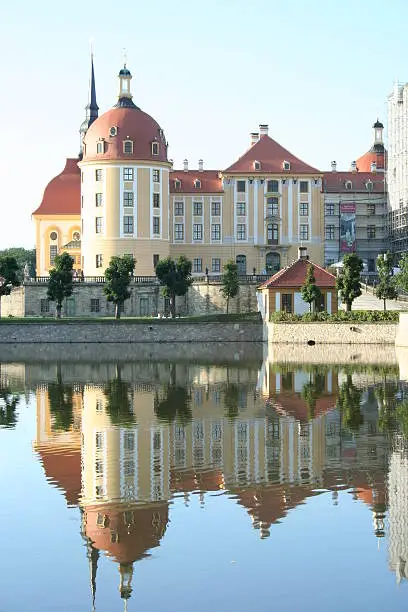 A Baroque German Castle Schloss Moritzburg in Germany