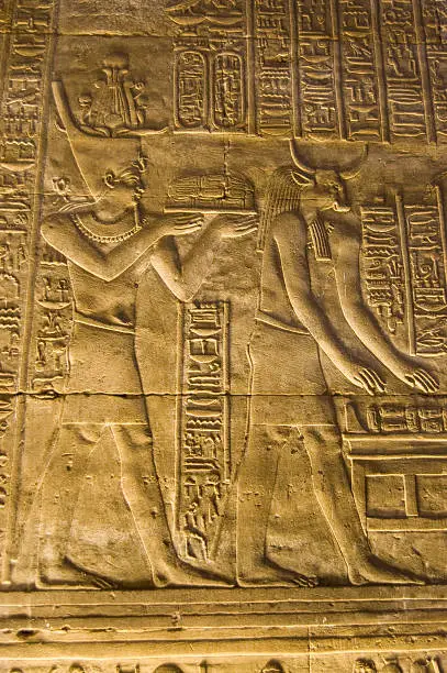 Photo of Pharaoh and Apis the bull god
