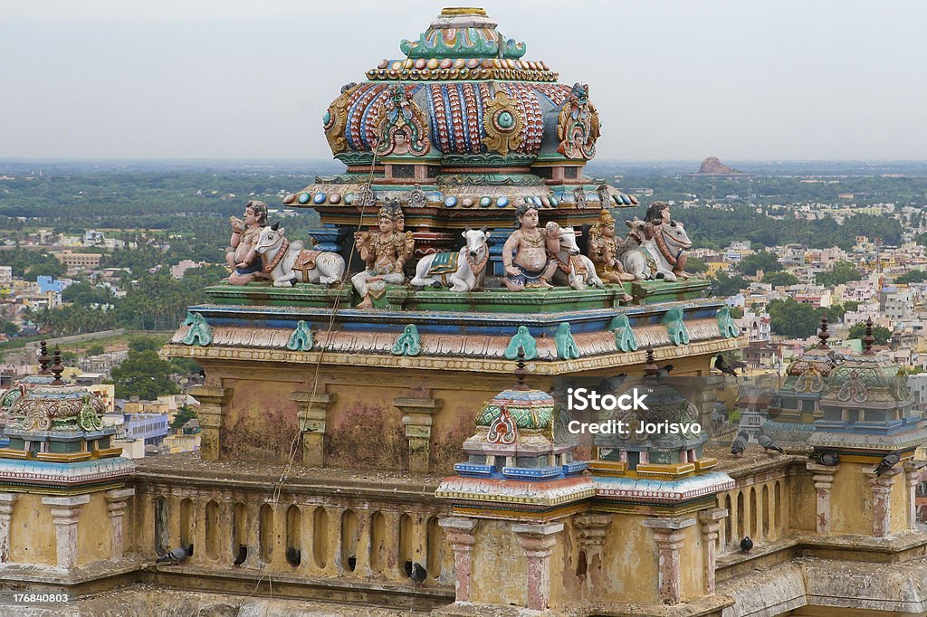 Templo de Rockfort em Trichy, Tamil Nadu - Foto de stock de Arcaico royalty-free