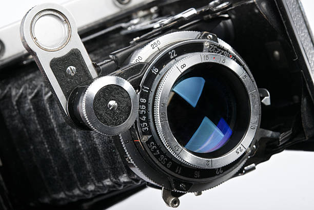 istock Old vintage photo camera 176840973
