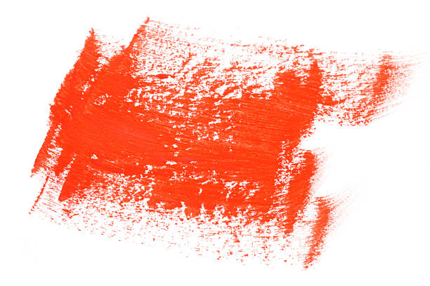 istock Red color paint brush strokes 176841064