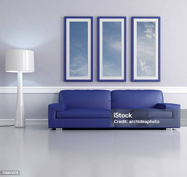 Salão Azul - Fotografias de stock e mais imagens de Aconchegante - Aconchegante, Apartamento, Azul