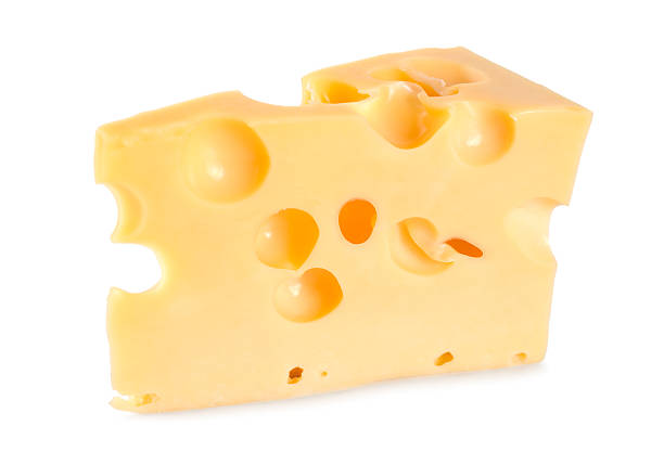 olandese farmer's cheese isolato - swiss cheese foto e immagini stock