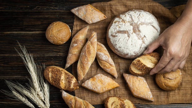 istock Freshly baked bread prepared by the baker. 1768417434